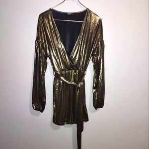Gold and Black Romper